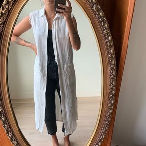 Long button-up over shirt